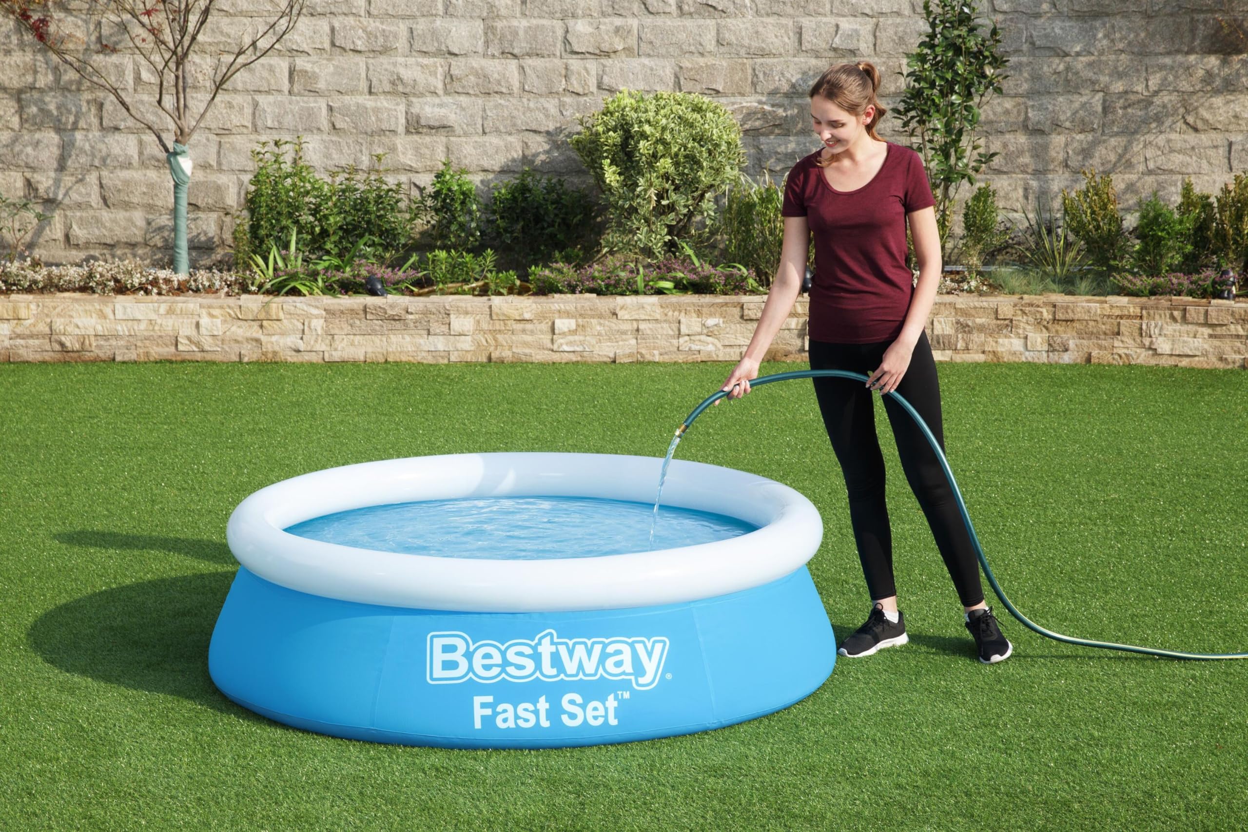 Bestway 6ft x 20in Blue Round Fast Set Inflatable Above Ground Pool