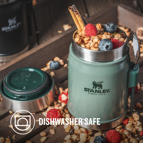 Stanley Classic Legendary Food Jar 0.4L With Spork - Keeps Cold For 7 Hours - BPA-Free Stainless Steel Soup Flask - Leakproof - Dishwasher Safe - Rose Quartz