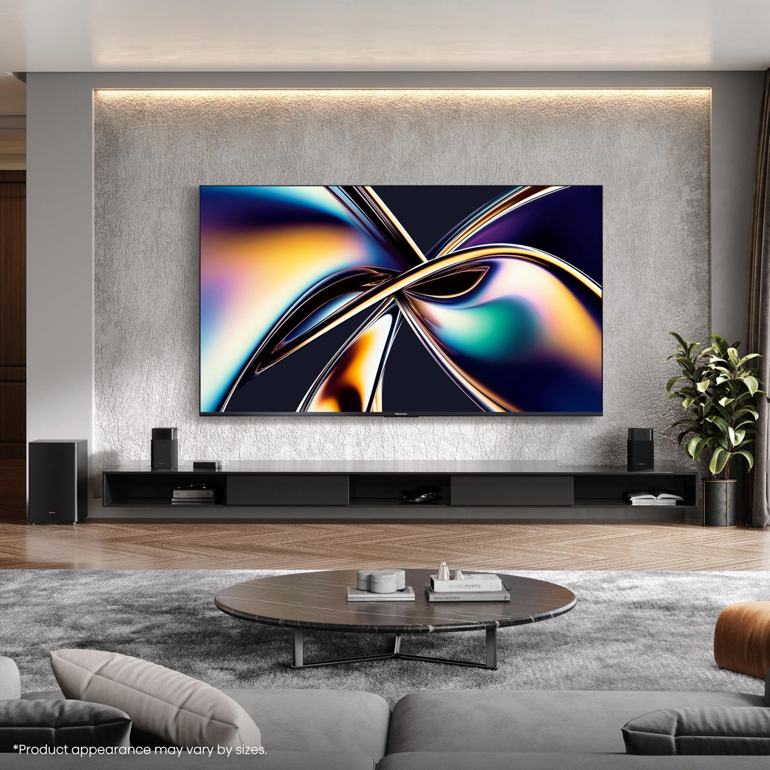 Hisense 55 Inch 4K Mini-LED TV 55U6NQTUK - Quantum Dot Colour, Dolby Vision Atmos, Hi-View Engine, FilmMaker Mode, Vidaa OS with Voice Control, Freely, Youtube, Netflix and Disney+ (2024 Model)