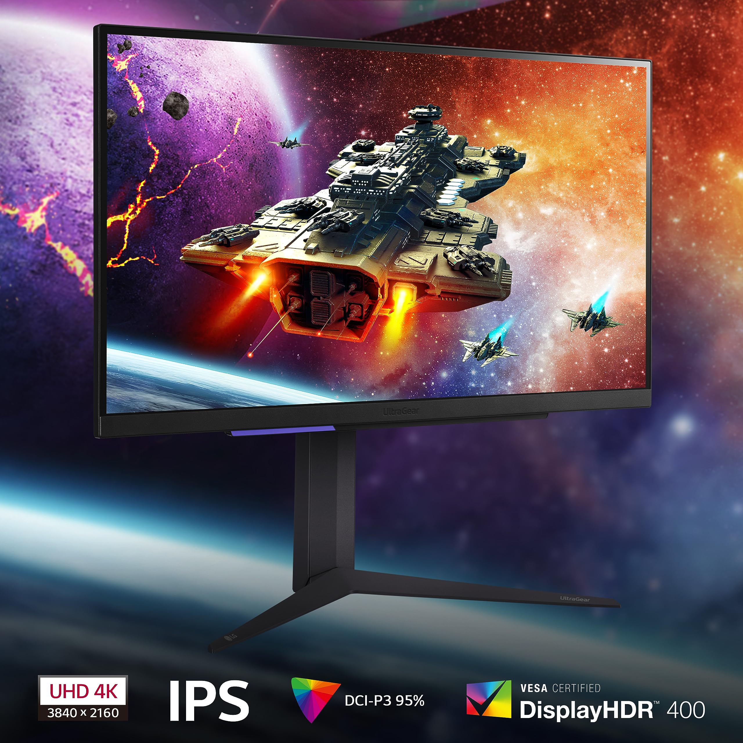 LG UltraGear G8 Gaming Monitor 27G850A – 4K UHD Nano IPS 27 inch, Dual-Mode 240Hz / 480Hz, 1ms (GtG), AMD FreeSync Premium Pro, DisplayHDR 600, DP 2.1, HDMI 2.1, Black
