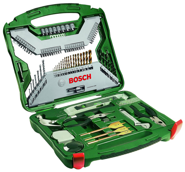 Bosch 70-Pieces X-Line Titanium Drill and Screwdriver Bit Set (for Wood, Masonry and Metal, Accessories Drills)