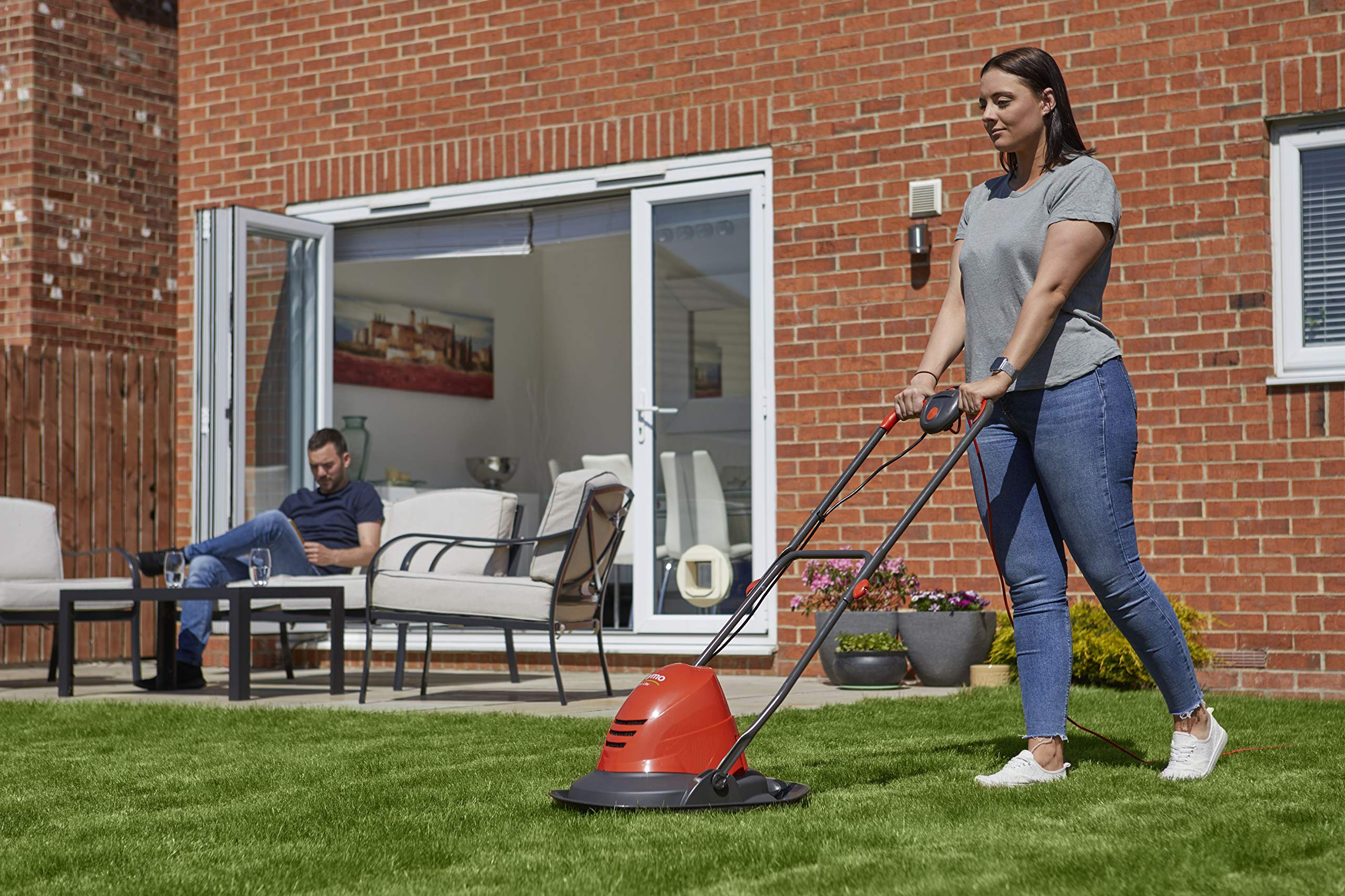 Flymo Turbo Lite 260 Electric Hover Lawn Mower, 1400 W, 26 cm Cutting Width