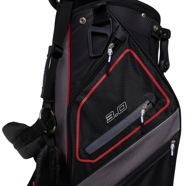 FAZER Lightweight Golf Stand Bag with 6-Way Club Divider and Travel Support Rod | Durable Nylon Carry Bag with Dual Straps, 8.5 inch Top, For Men and