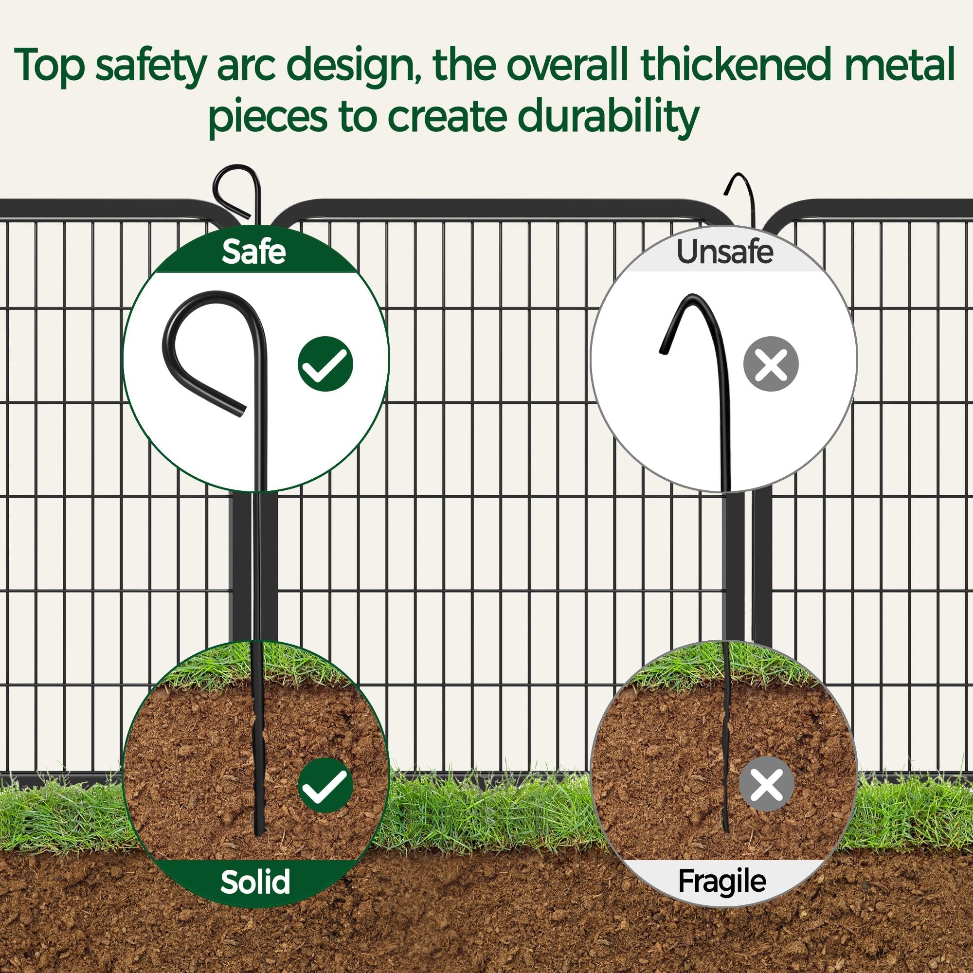 Yaheetech Lightweight Dog Playpen, 8 Panel 80cm Dog Fence Pet Exercise Pen Portable Puppy Play Pen Suitable for RV/Camping