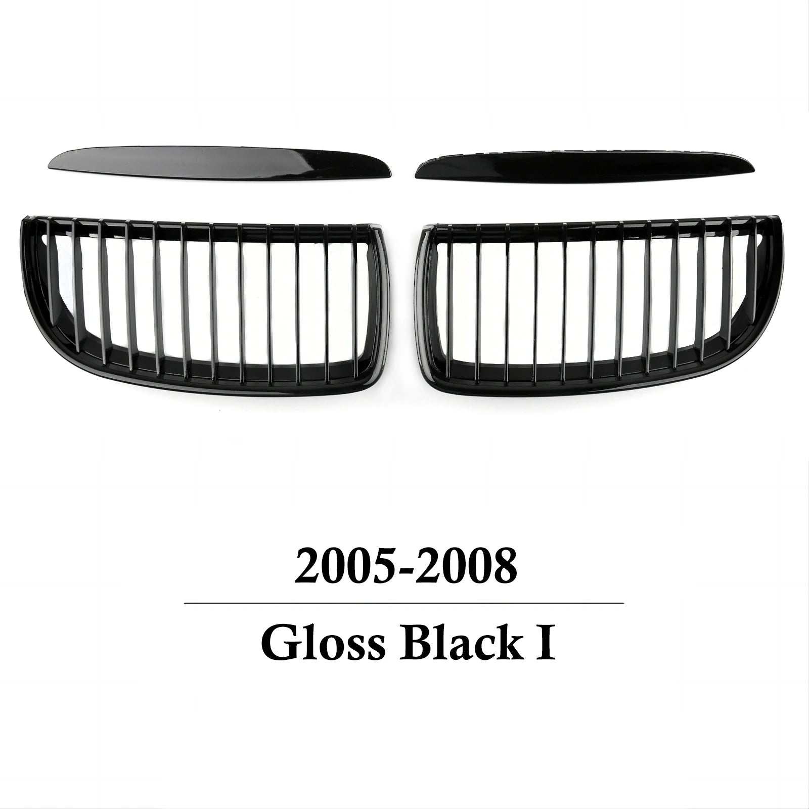 Car Front Gloss Balck Grills Grille Sports Diamond for BMW  E90 E91 Tuning 3 Series 2005-2012 LCI PreLCI
