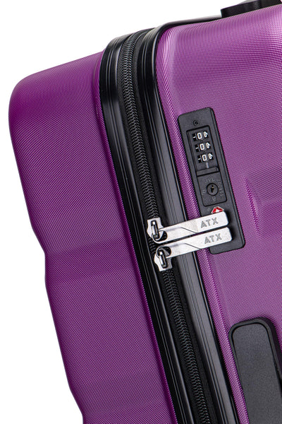 ATX Luggage Suitcase Large on 4 Dual Spinner Wheels Super Lightweight ABS Hard Shell Hold Check in with Built-in TSA Lock (Orange, 110 Liter)