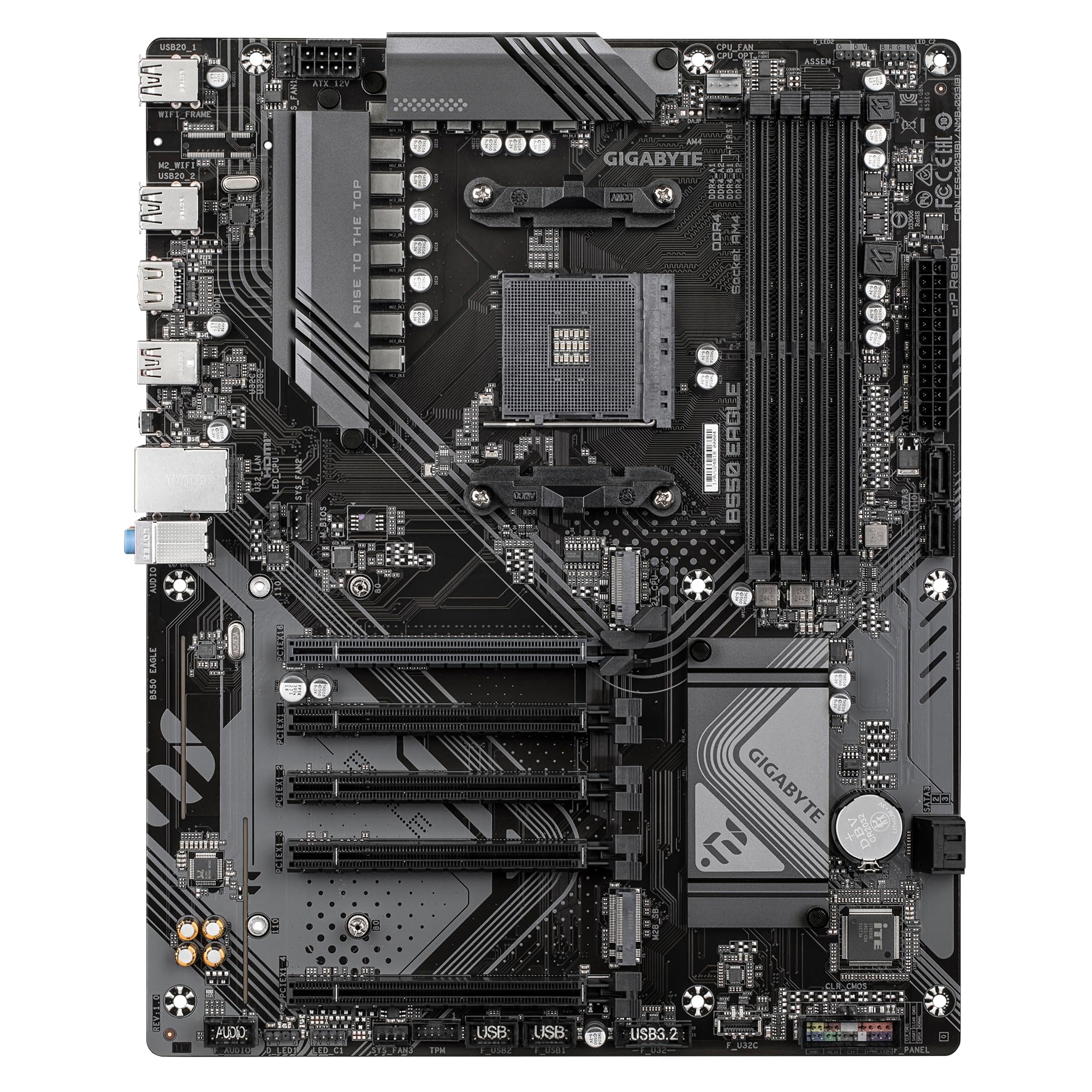Gigabyte B550 AORUS ELITE V2 Motherboard - Supports AMD Ryzen 5000 Series AM4 CPUs, 12+2 Phases Digital Twin Power Design, up to 4733MHz DDR4 (OC), 2xPCIe 3.0 M.2, 2.5GbE LAN, USB 3.2 Gen1