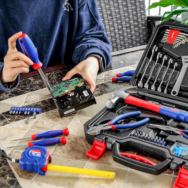 WORKPRO 160-Piece Home Repair Tool Kit with Durable Storage Case, Household DIY Tool Set Including Pliers, Sockets, Screwdrivers, Hex Keys, Wrenches, Ideal for DIY, Workshop, Garage