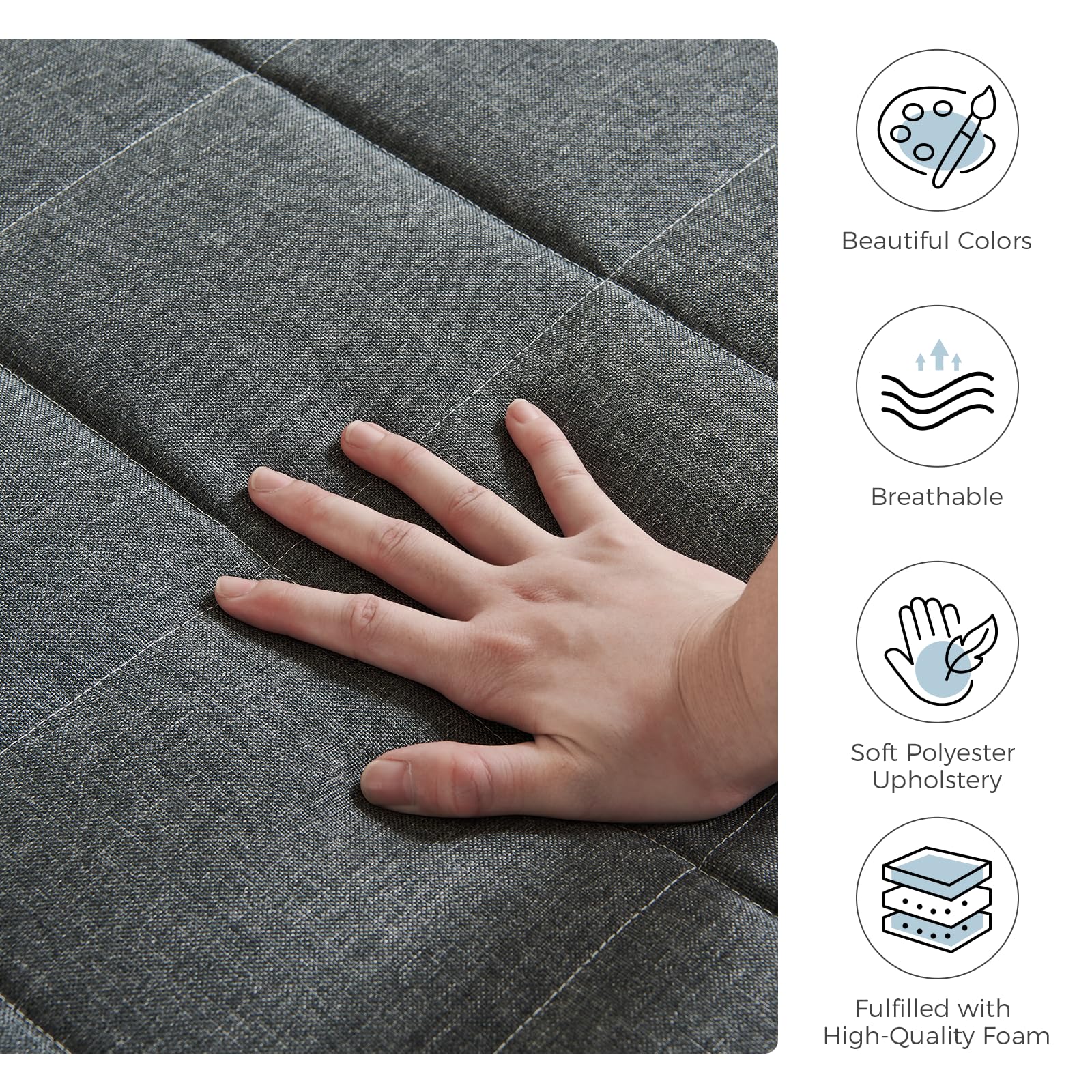 Inofia Folding Mattress Cover, Foldable Mattress Storage Bag, Sofa Bed Cover,Durable Carry Case Fits for 15cm Double Tri Folding Mattress,Washable