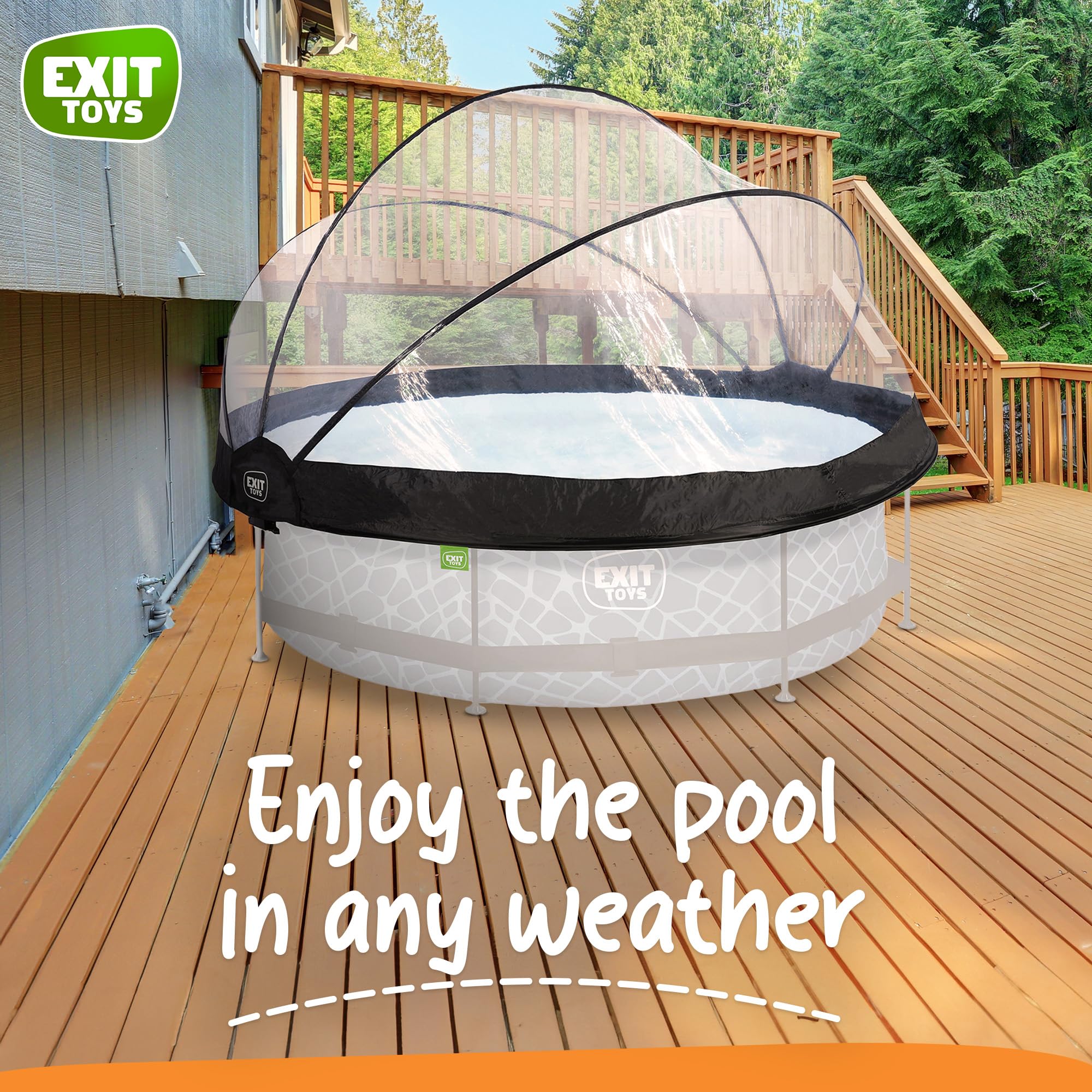 Pool Dome 10 ft - For Intex/Bestway Pools - Keeps Water Warm and Clean - Protects Against Wind and Debris - Excellent Customer Service - Universal Swimming Dome