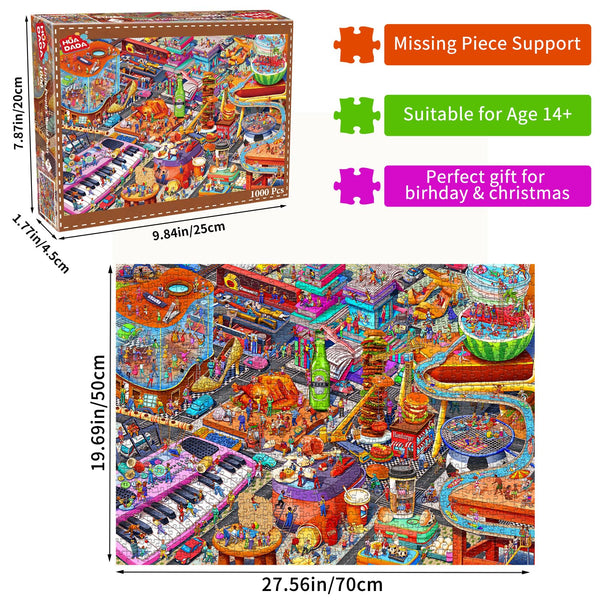 HUADADA Jigsaw Puzzles for Adults 1000 Piece Jigsaw Puzzles for Adults,JigsawPuzzle 1000 Pieces for Adults Challenging Puzzle Games ?Northern Lights in Norway