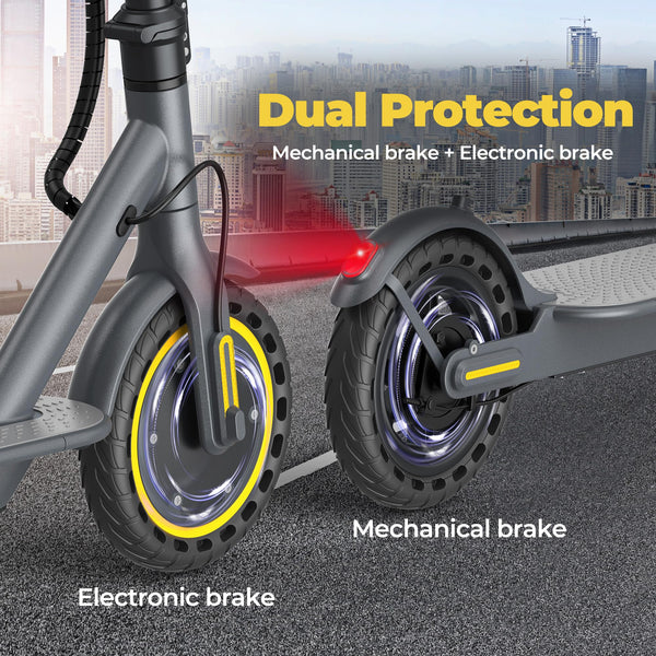 Electric Scooter, Electric Scooter Adult 350W with 25-35KM Range, Max Speed 25KM/H, 8.5" Solid Tire, Double Braking System for Adults and Teens