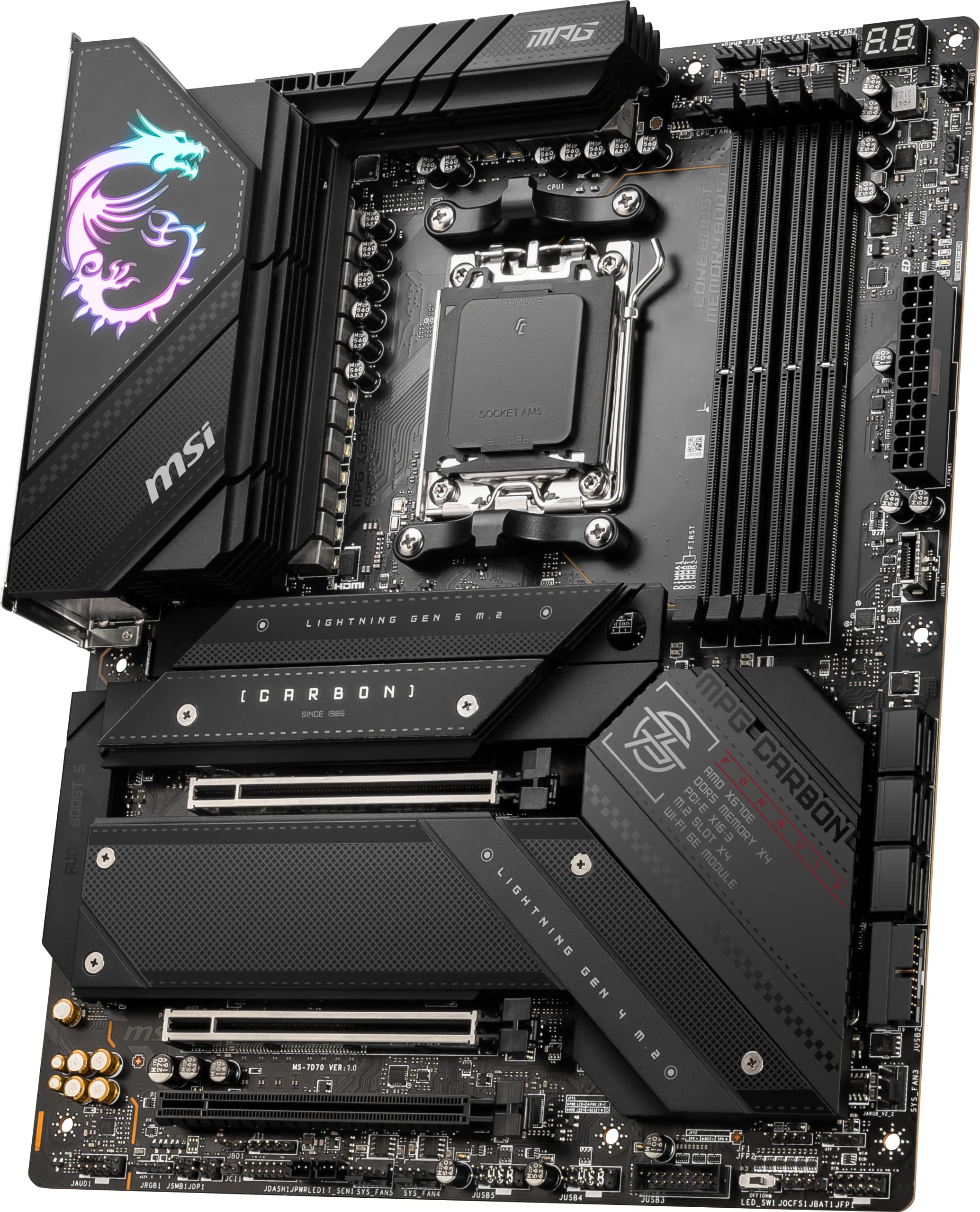 MSI X670E GAMING PLUS WIFI Motherboard, ATX - Supports AMD Ryzen 9000 / 8000 / 7000 Series Processors, AM5 - 80A SPS VRM, DDR5 Memory Boost 7800+ MHz/OC, PCIe 5.0 x16, M.2 Gen5, Wi-Fi 6E