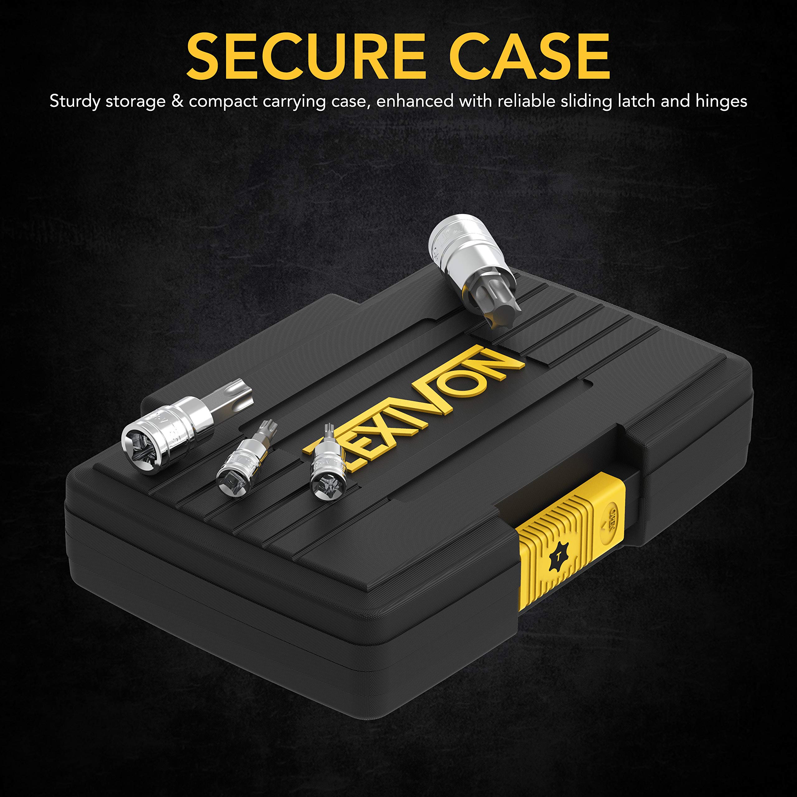 LEXIVON Master Wrench Key Set, 35-Piece Long Arm Ball End Hex Keys | 3-Pack Metric/SAE & Star, Industrial Grade S2 Alloy Steel (LX-131)