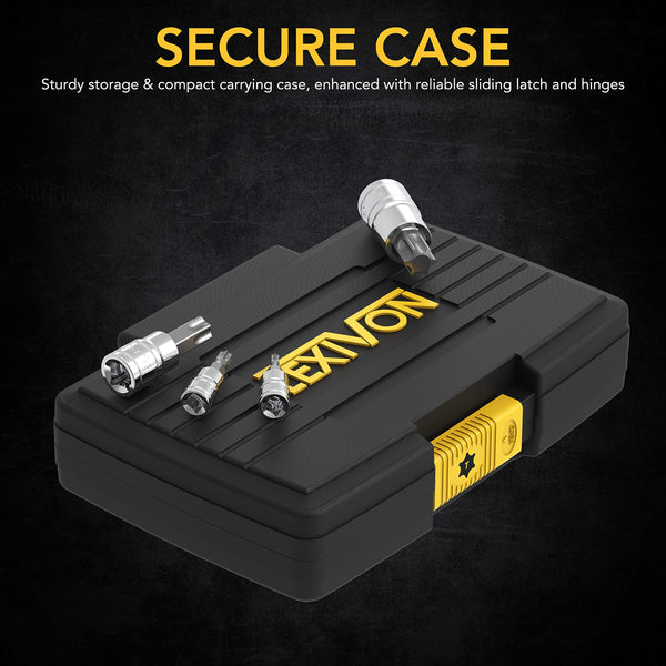 LEXIVON Master Wrench Key Set, 35-Piece Long Arm Ball End Hex Keys | 3-Pack Metric/SAE & Star, Industrial Grade S2 Alloy Steel (LX-131)