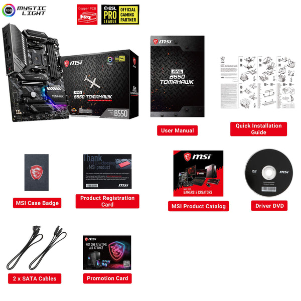 MSI MPG B550 Gaming Plus (ATX AMD AM4 DDR4 M.2 USB 3.2 Gen 2 HDMI ATX Gaming Moederboard AMD Ryzen™ 5000 processors