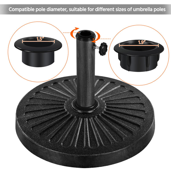 Yaheetech 10kg Patio Umbrella Stand Parasol Base Weight Heavy Duty Garden Parasol Stand Holder Round Iron Umbrella Base Stand Bronze