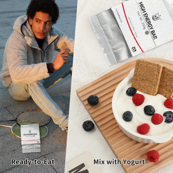 Emergency Food Rations Meal Ready To Eat, Long Self Life 18400 Calorie Survival Tabs Perfect for Camping, Hiking, Army Outdoor Disaster, 20 Pack with Tin Box