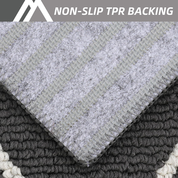 COSY HOMEER Kitchen Mat, 60 x 120cm, Non-Slip Floor Runner Rug, Machine Washable for Entryway, Laundry Room, Grey