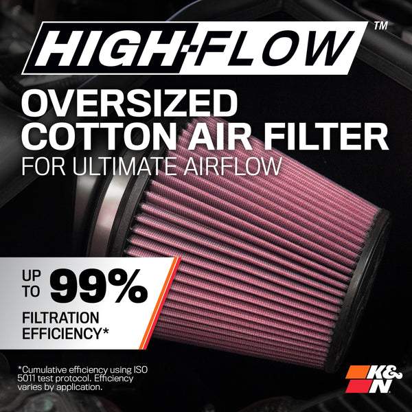 K&N 57-3514 Washable and Reusable Car Performance Intake Kit