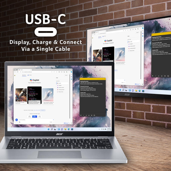 Acer Aspire Go 15 AG15-42P Laptop - AMD Ryzen 7 5825U, 16GB, 1TB SSD, Integrated Graphics, 15.6 Inch Full HD, Windows 11, Silver