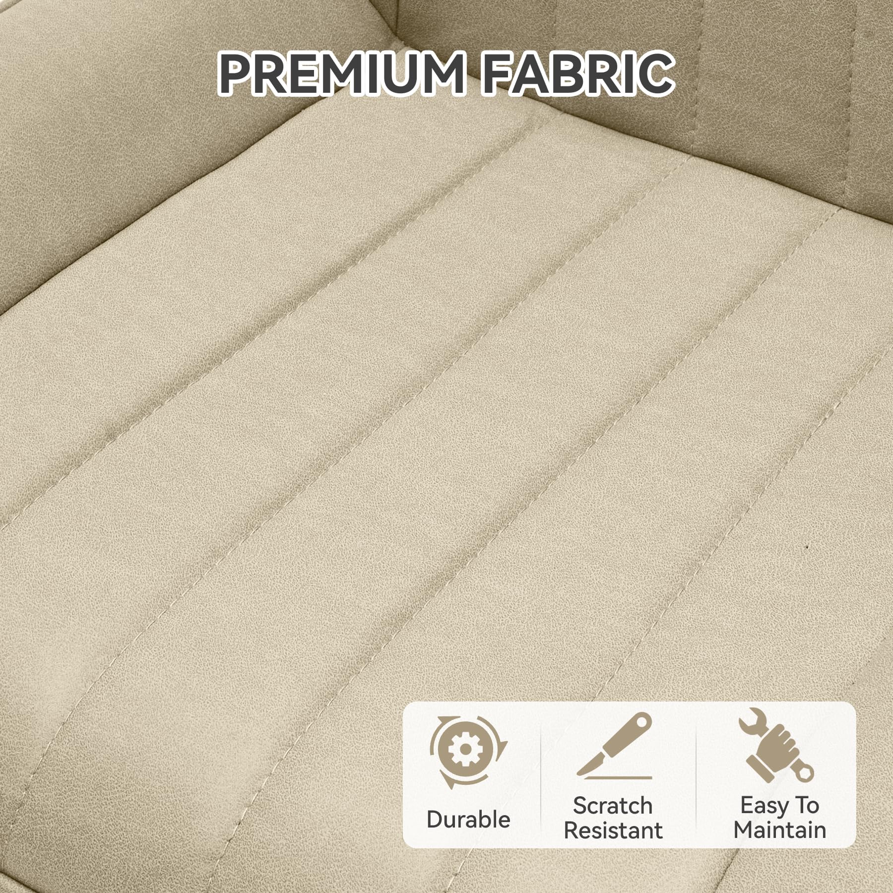 Hawthyhome Dining Chairs Set of 4 |Upholstered Chairs with 10cm Thick Seat Cushion •Upholstered Fabric Dining Chair •Kitchen Chair with Backrest •Modern Armchairs with Metal Legs •Dark Grey