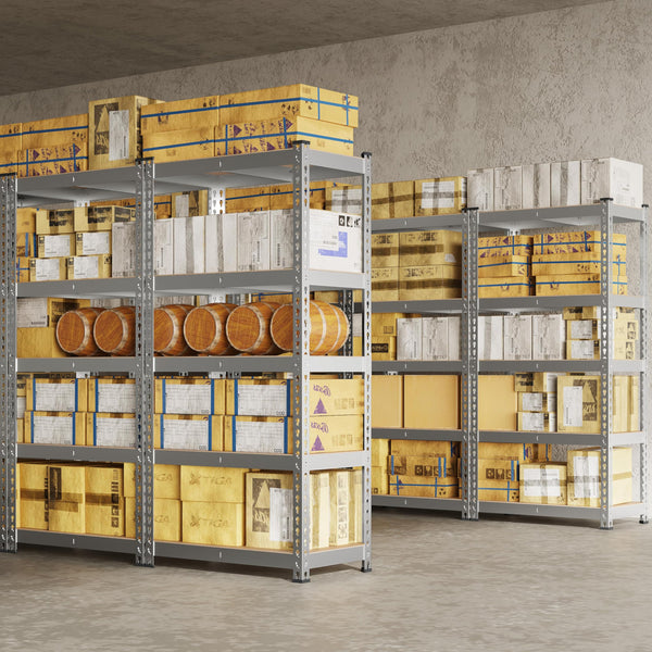 Yaheetech 5 Tier Garage Shelving Units, Heavy Duty Racking shelves, 150KG Per Shelf/750KG Capacity, 70cmx30cmx150cm（LxWxH,Dark Gray