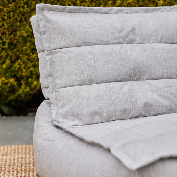 icon Dolce Lounge Bean Bag Chair and Footstool, Grey, Indoor Outdoor Beanbag, Large Adult Bean Bag with Filling Included, Floor Chair, Garden, Living Room Furniture, Bedroom Furniture