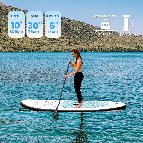 FEATH-R-LITE 10' &11' Inflatable Ultra-Light Stand Up Paddle Board for All Skill Levels Included with SUP, Adj Paddle, Pump, Backpack, Leash