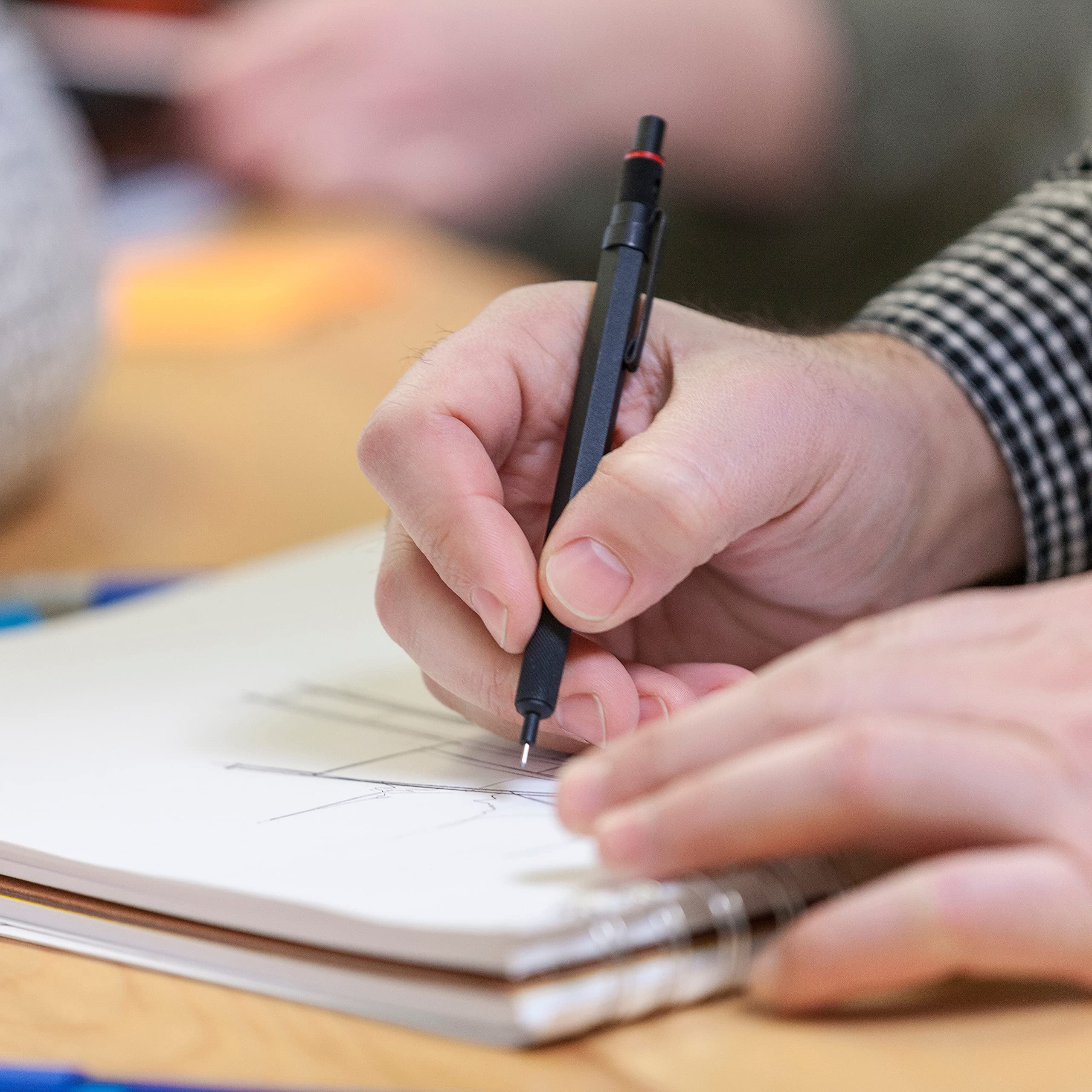 rOtring 600 3-in-1 Multicolour Pen and Mechanical Pencil | Black & Red Ballpoint Pen Tips | 1 Mechanical Pencil Tip (0.5mm) | Silver Barrel