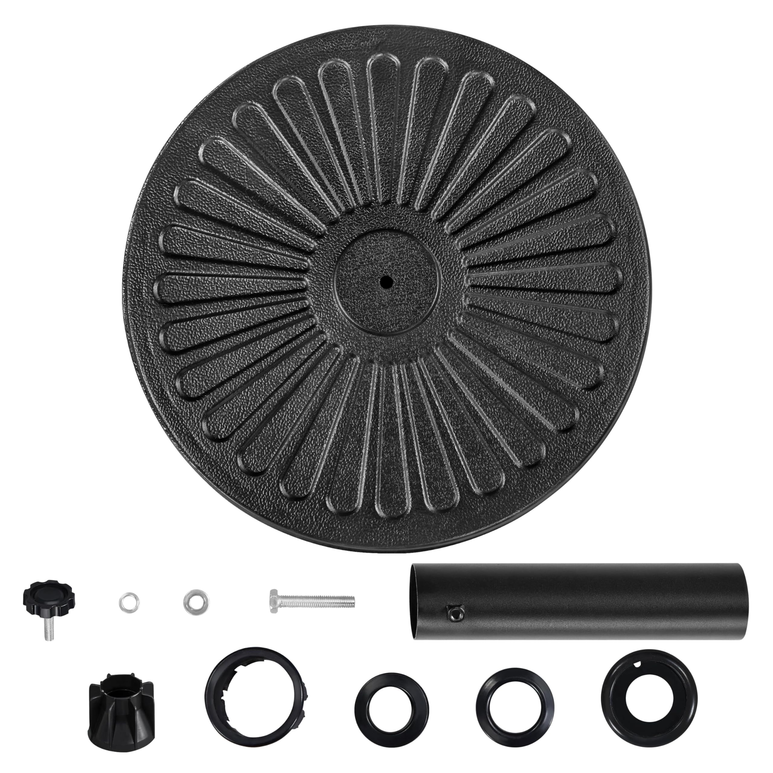 Yaheetech 10kg Patio Umbrella Stand Parasol Base Weight Heavy Duty Garden Parasol Stand Holder Round Iron Umbrella Base Stand Bronze