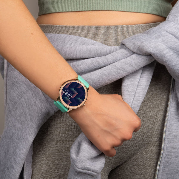 Sekonda Flex Womens Smart Watch with Heart Rate and Sleep Monitor, Daily Activity, Sports, Music, Weather and Message Functions with Silicone Strap, 42 mm