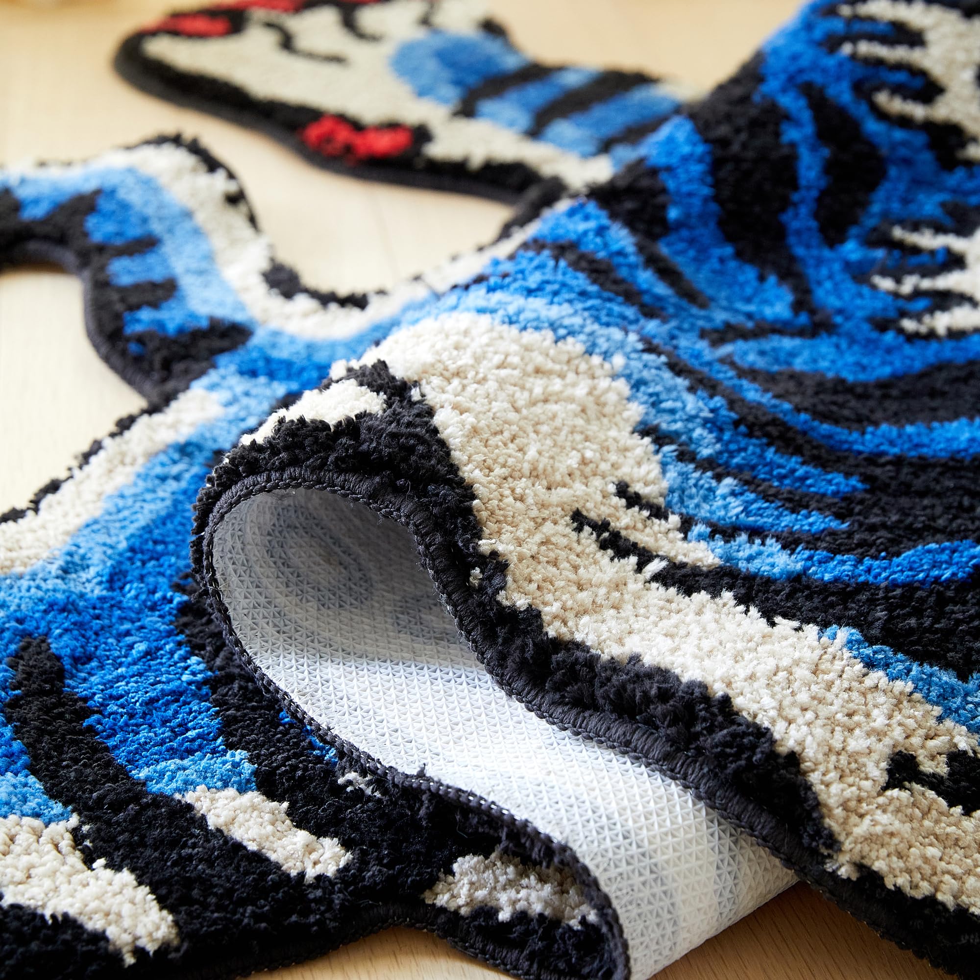 5x3.3ft Tibetan Tiger Area Rug Tufted High Pile XLarge Indoor Machine Washable Carpet with Nonslip TPR Backing - Bedroom, Bathroom, Living & Dining