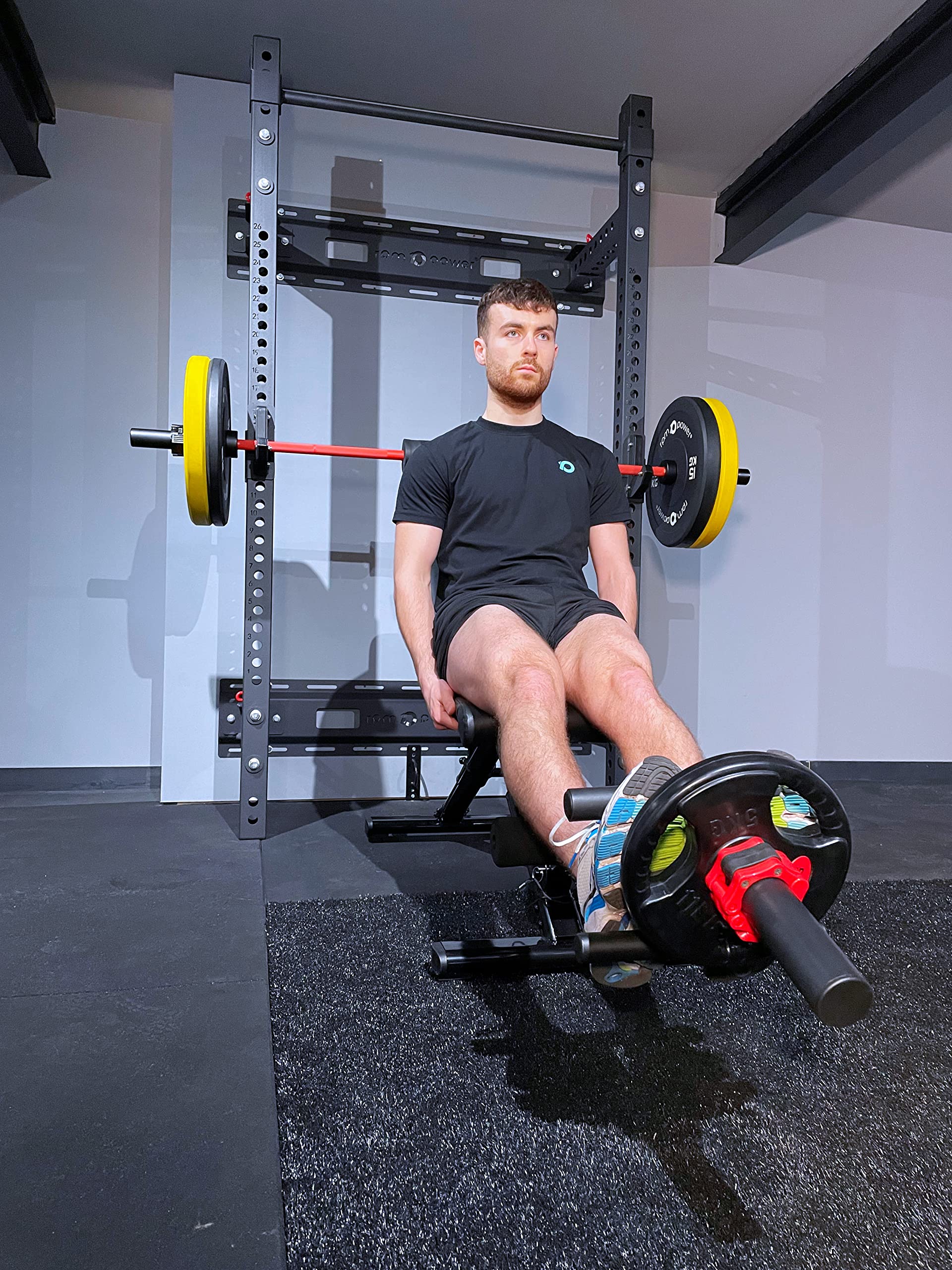 RPM Power Tib Bar - Tibialis Anterior Exercise Trainer, Lower Leg Strengthener, Shin Splints Training, Ankle Weight Calf Machine with Free Collar