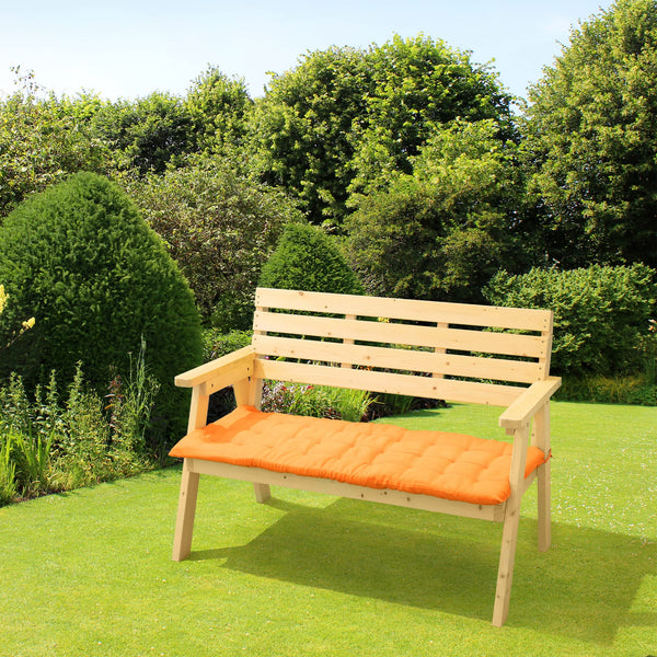 JEMIDI Bench Cushion Seat Pad - Long Padding with Ties For Indoor Benches, Bay Window, Pallet Furniture - Tufted Cotton with 4cm Polyester Filling