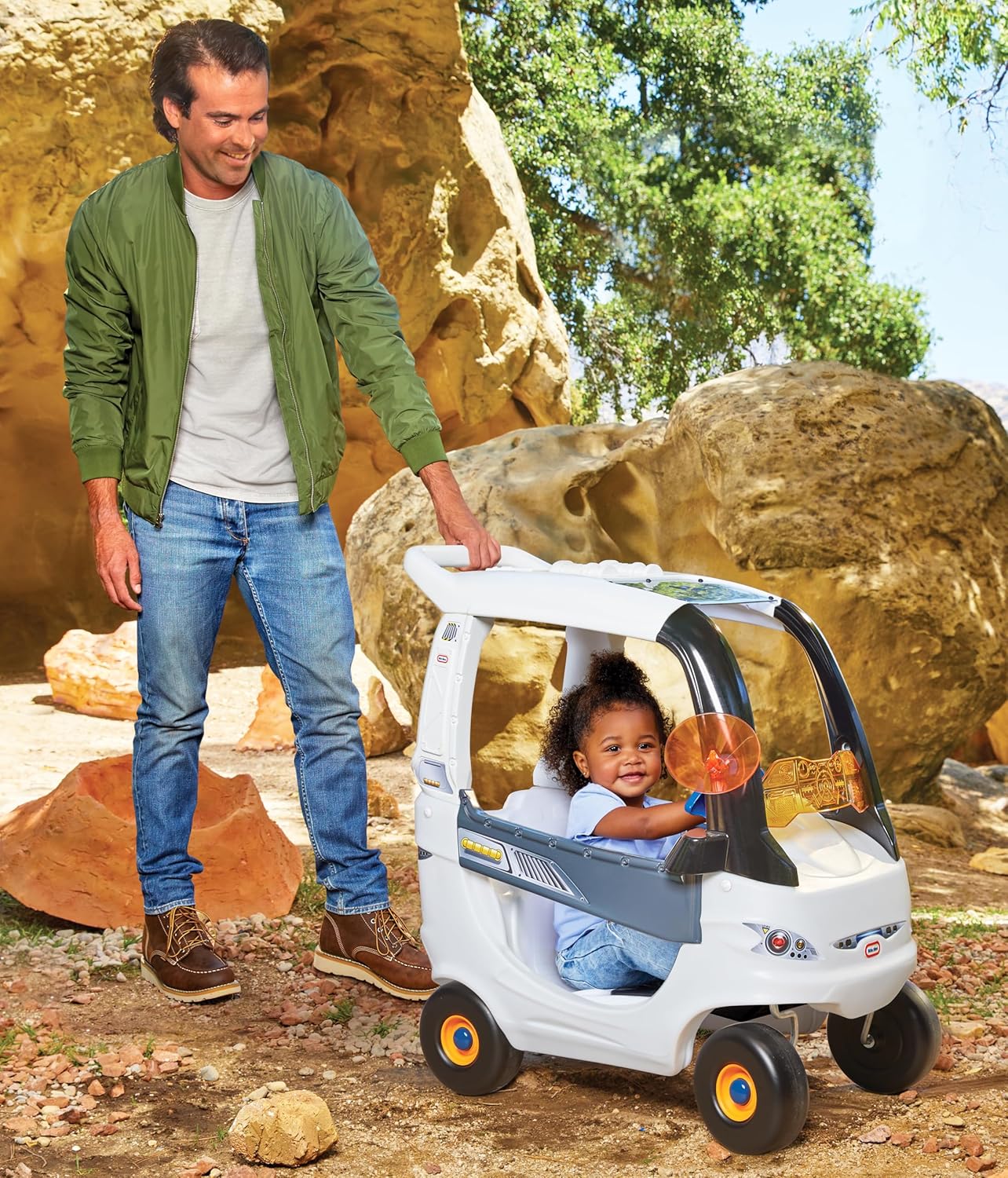 Little Tikes Adventure Rover - Indoor and Outdoor Space Ride-On with Sound FX) Kid and Parent Powered - Great Gift for Children, Toddlers, Boys and Girls - Ages 1.5 to 5 Years
