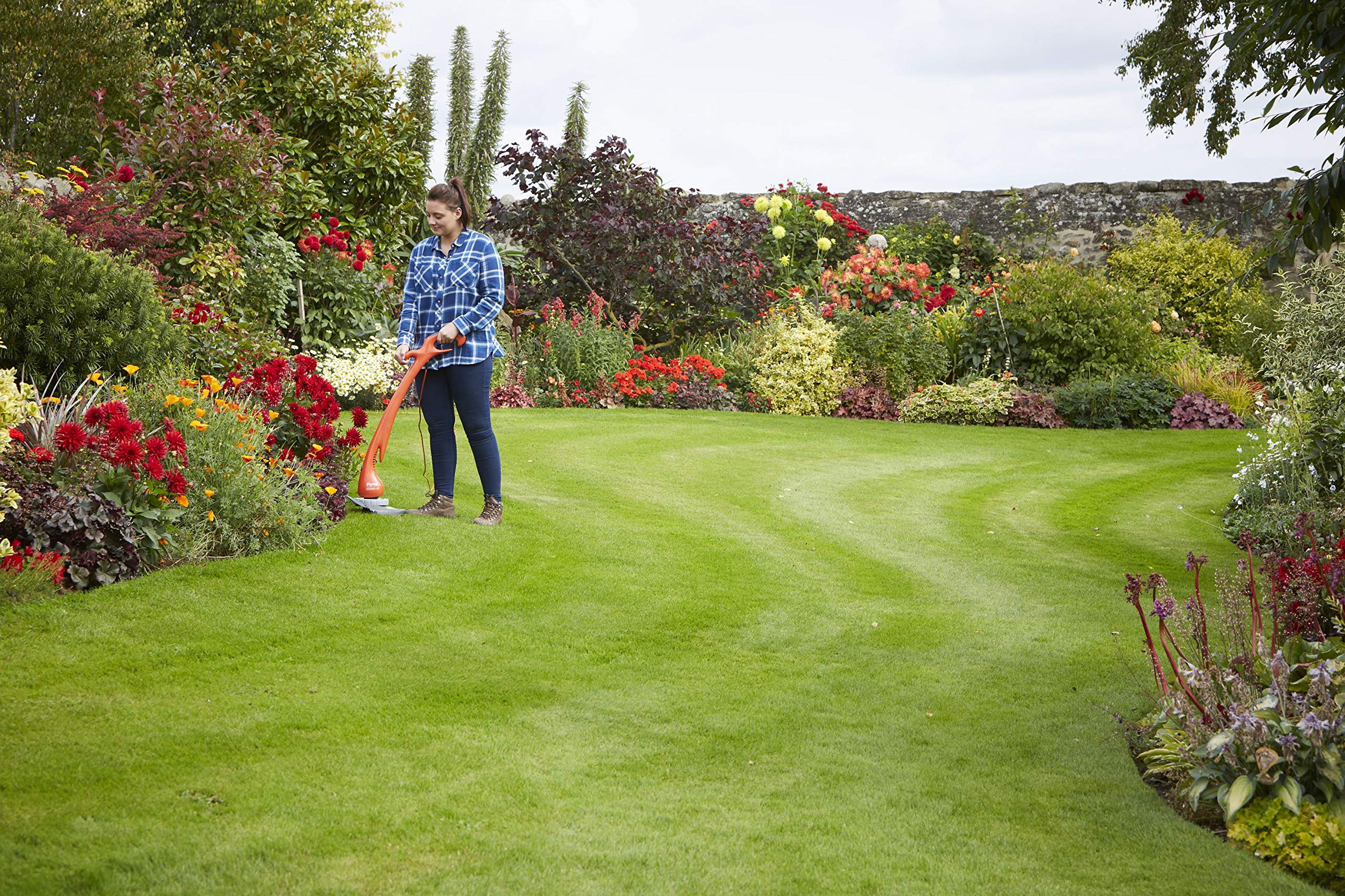 Flymo Contour 500E Electric Grass Trimmer and Edger, 500 W, Cutting Width 25 cm, Orange