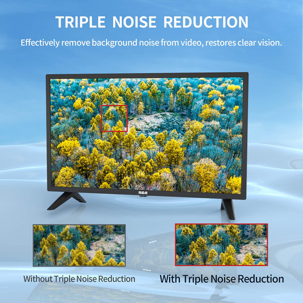 RCA RB24H2CU 24" inchFreeview HD TV DVB-T2/C/S2 Dolby Digital Audio, LED Backlighting Display, HDMI VGA PC SCART USB Travel Small TV for Motorhome and Campervan,Caravans,12 Volt