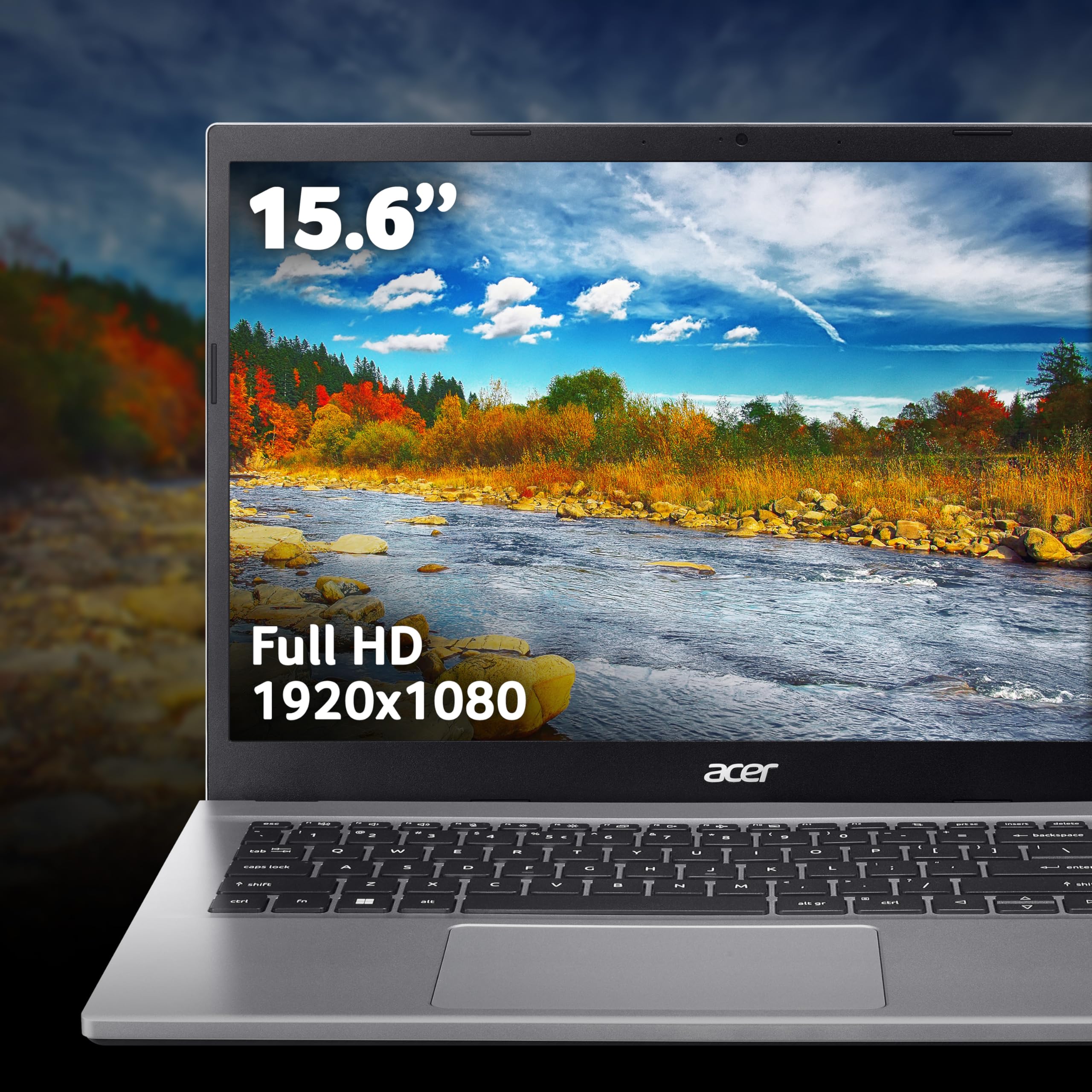 Acer Aspire 3 A315-59 Laptop - Intel Core i5-1235U, 8GB, 256GB SSD, Integrated Graphics, 15.6 Inch Full HD, Windows 11, Silver