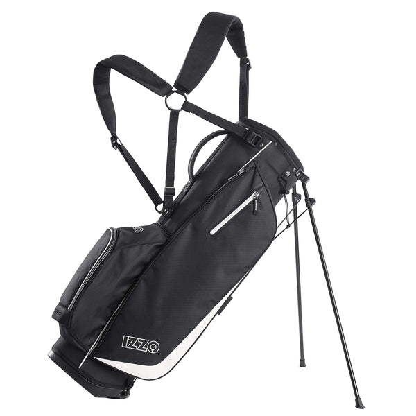 IZZO Ultra Lite Stand Bag, Black,Black/White 3.2 pounds
