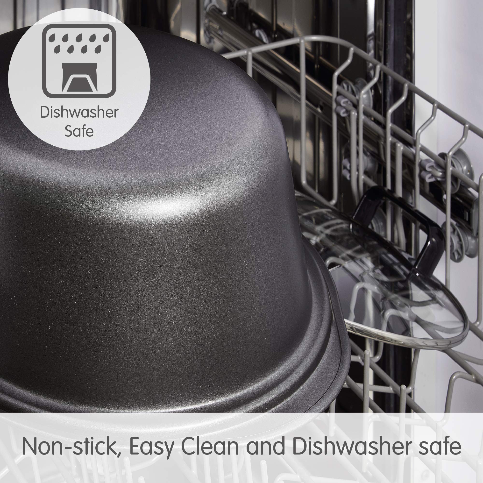 Morphy Richards 6.5L Sear and Stew Slow Cooker with Detachable Hinged lid, Shatter Resistant Aluminium Pot, 3 Heat Settings, Hob Proof, Easy Clean,