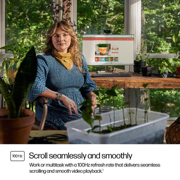 HP Series 5 27" FHD Height Adjust Monitor (527sh) - 100Hz Refresh Rate, 1500:1 AR, 99 percent sRGB Spectrum, 300 Nits Brightness - HDMI, VGA Ports - Ergonomically Adjustable - Responsibly Made