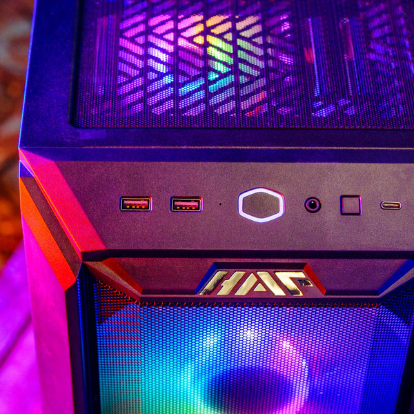 Cooler Master HAF 700 PC Case - Full-Tower, E-ATX Compatible, 5 x Pre-Installed Fans, Rotatable Radiator Bracket, TG Side Panel, Tool-Free Design, ARGB Controller Included