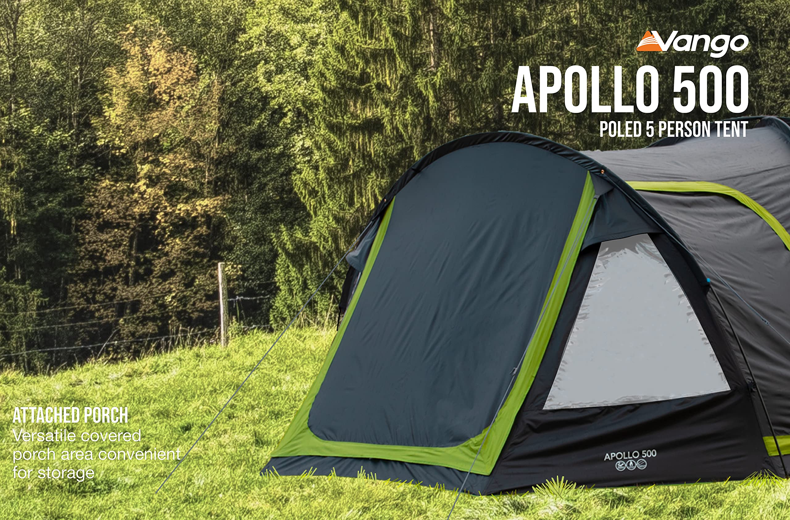 Vango Apollo 500 Dome Zelt – 5 Man Zelt [Amazon Exclusive]