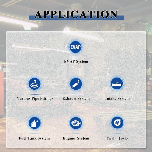 SOLARY Auto EVAP Smoke Machine with Pressure Indicator for Leak Detection - DC12V, Yellow