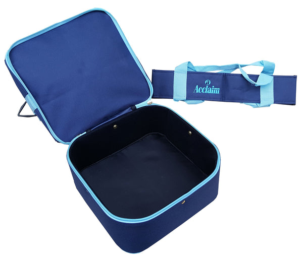 Acclaim Staple Nylon Four Bowl Level Lawn Flat Green Short Mat Locker Bowls Bag And Four Bowls Carrier (Navy Blue/Sky Blue)