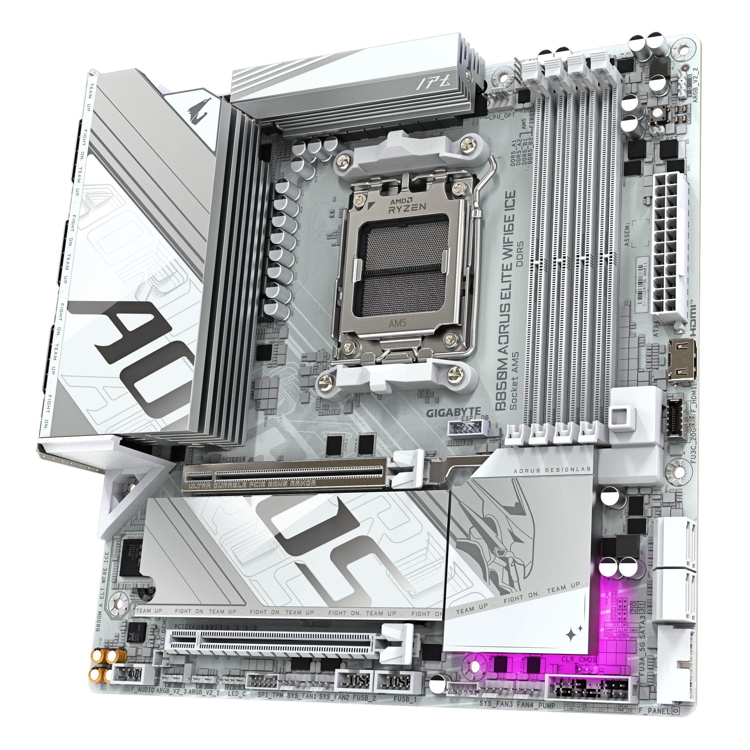 GIGABYTE B850 AORUS ELITE WIFI7 Motherboard - AMD Ryzen 9000 Series CPUs, 14+2+2 Phases Digital VRM, up to 8200MHz DDR5 (OC), 1xPCIe 5.0 + 2xPCIe 4.0 M.2, 2.5 LAN, WIFI 7, USB 3.2 Gen 2x2