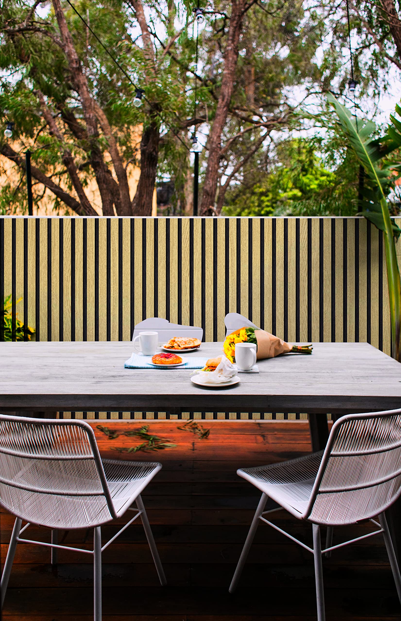 myforHD Self-Adhesive Wood Grating Wallpaper Wood Stripe Grain Natural Wooden Slats Wallpaper Peel and Stick Contact Paper PVC Vinyl Film Removable Waterproof