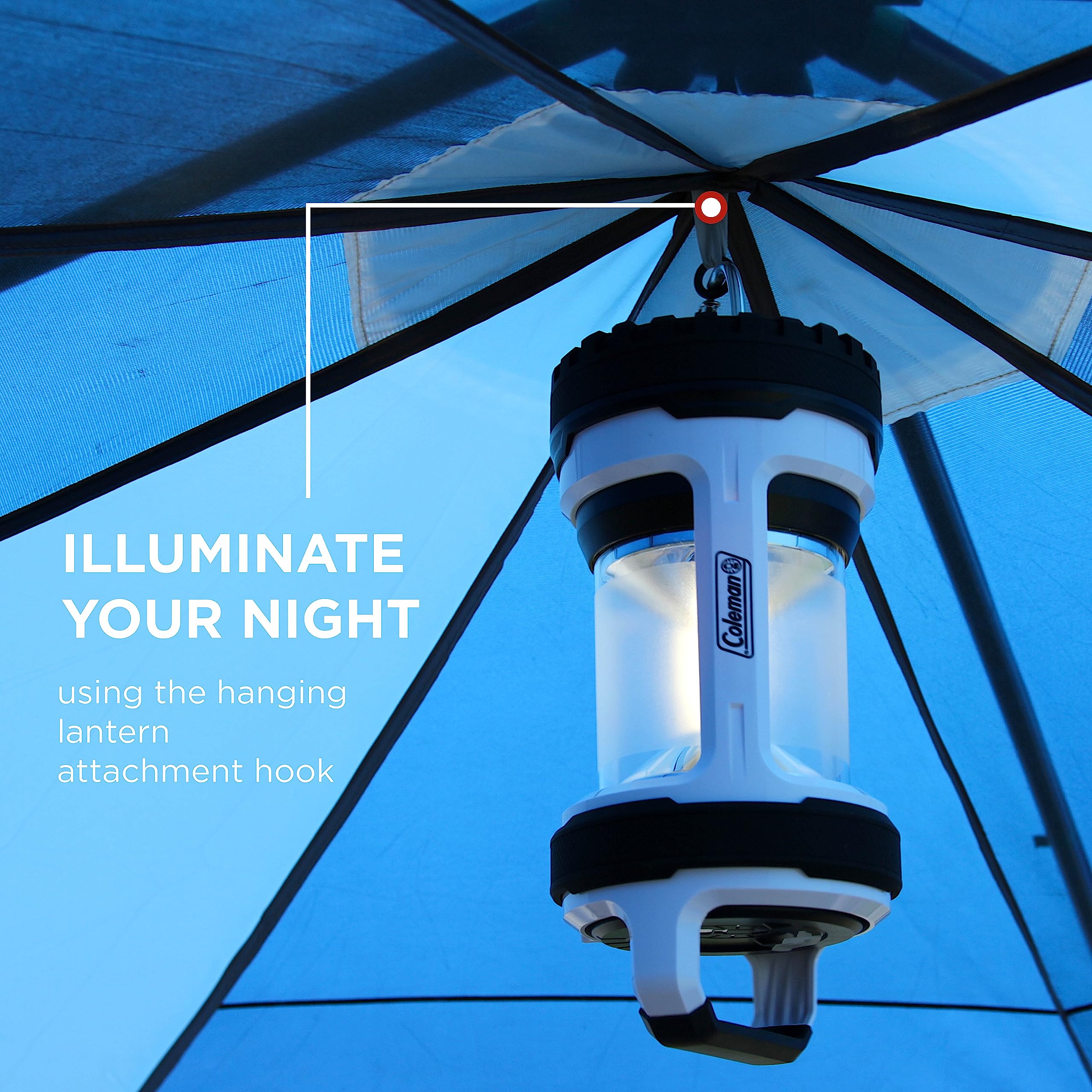 Coleman Tent Octagon, 6 Man Festival Dome Tent, 6 Person Family Camping Tent with 360° Panoramic View, Stable Steel Pole Construction, Sewn-in Groundsheet, 100 Percent Waterproof