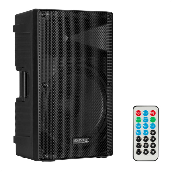 Ibiza - XTK8A-MKII- Active 8"/20cm SONO Speaker- 25mm Compression Tweeter- Bass Reflex System- USB, SD, Bluetooth- TWS- Handle and Wheels- NEW VERSION- Black- Parties, events,clubs,conferences,karaoke